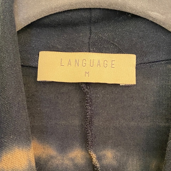 Language Navy and Tan Long Sleeve Top - Picture 2 of 5